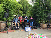 band entertaining community painters