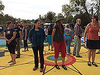 street mural celebration on the sunflower